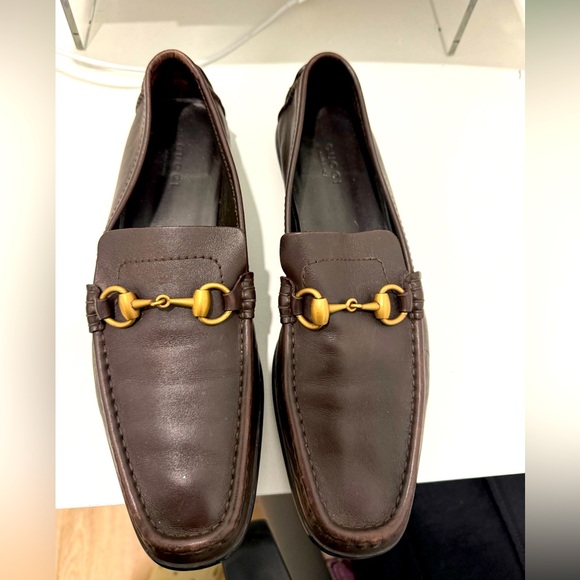 Gucci classic Women's Brown Leather Driving Loafers Size 9 - Picture 1 of 5